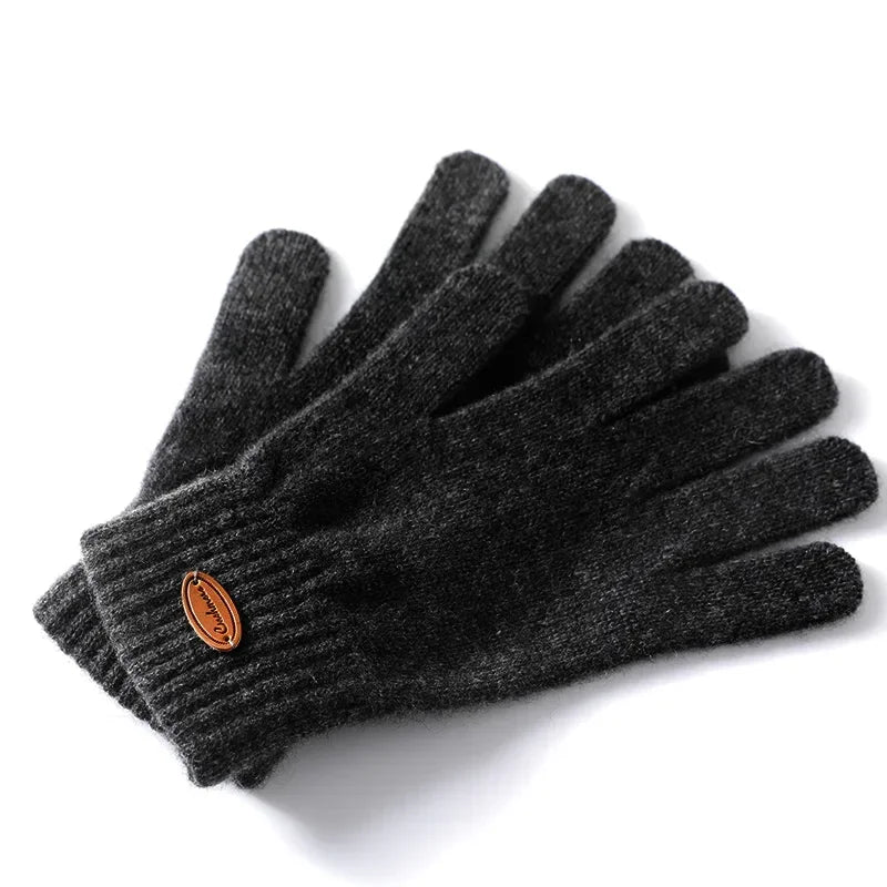 Frauen 100% Echtes Kaschmir Strickhandschuhe – Klassische Fäustlinge für Herbst und Winter