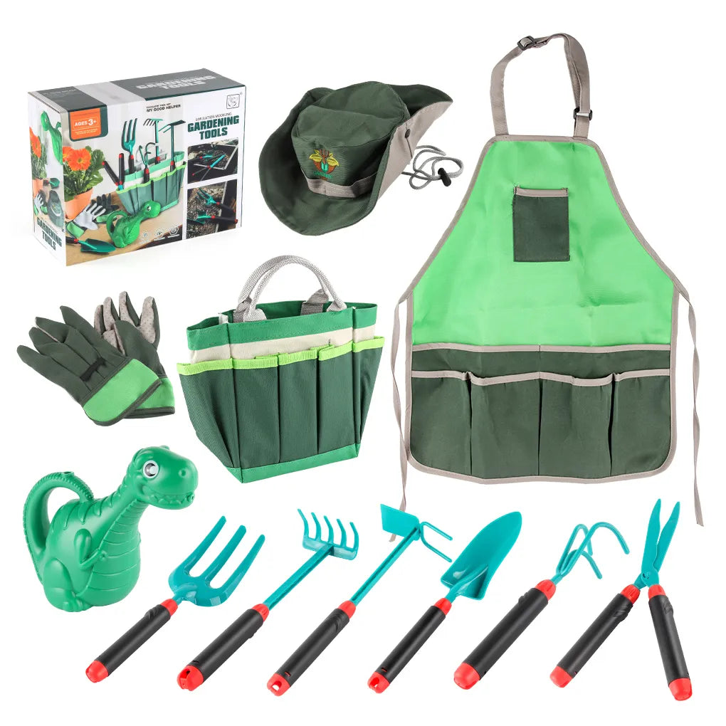 Gartenwerkzeug-Set für Kinder - 11-teiliges Gartenset Handwerkzeuge Spielzeug