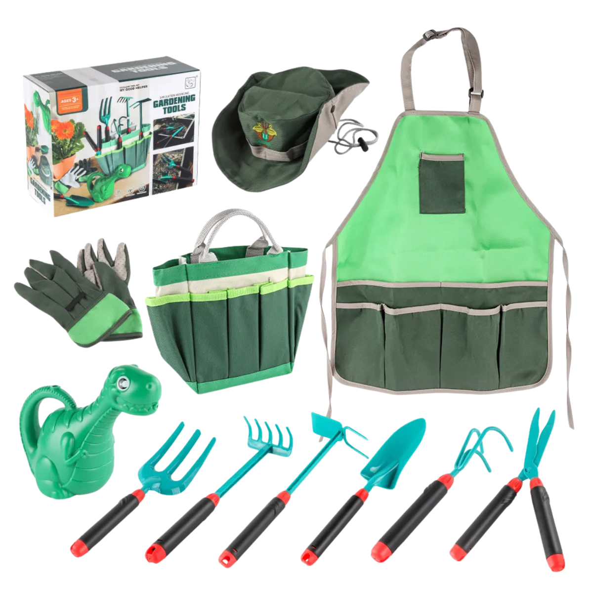 Gartenwerkzeug-Set für Kinder - 11-teiliges Gartenset Handwerkzeuge Spielzeug