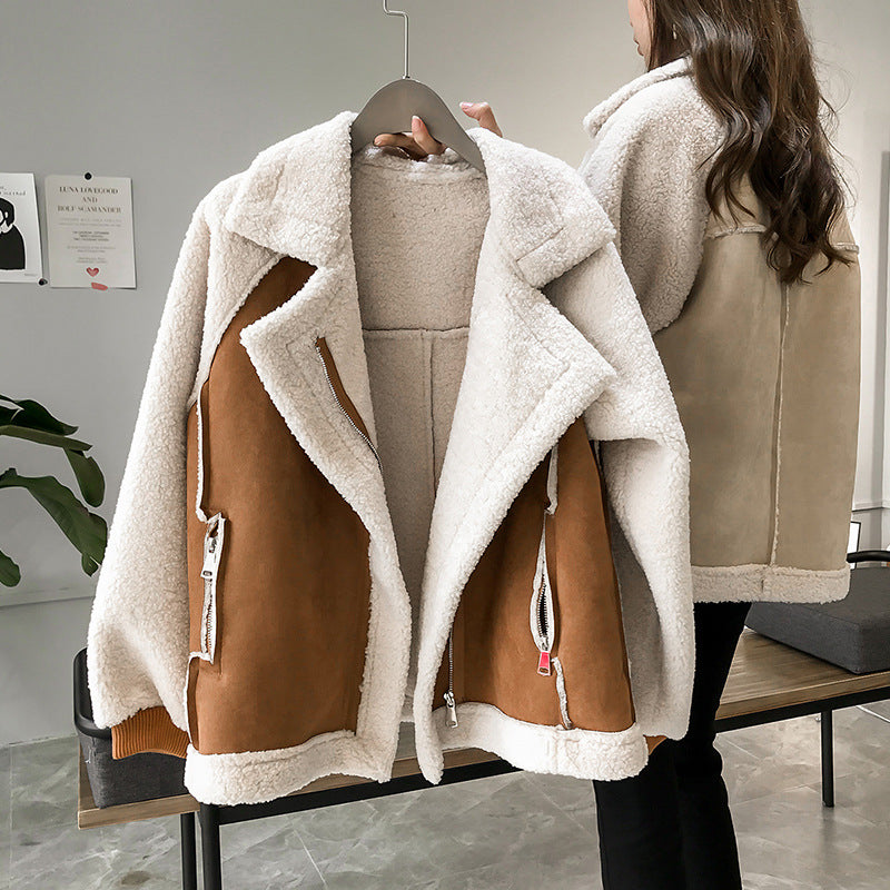 Eleganter Wildleder-Wintermantel für Damen – Nancy
