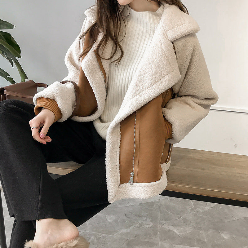 Eleganter Wildleder-Wintermantel für Damen – Nancy