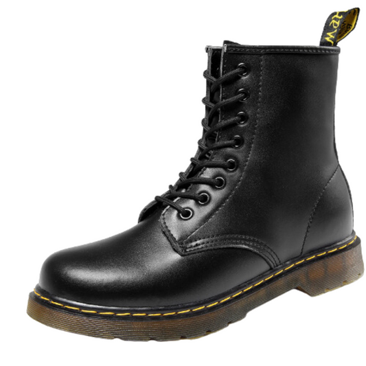 Fashion Stiefel | Halbhoher Damenstiefel mit Reißverschluss und dicker Sohle