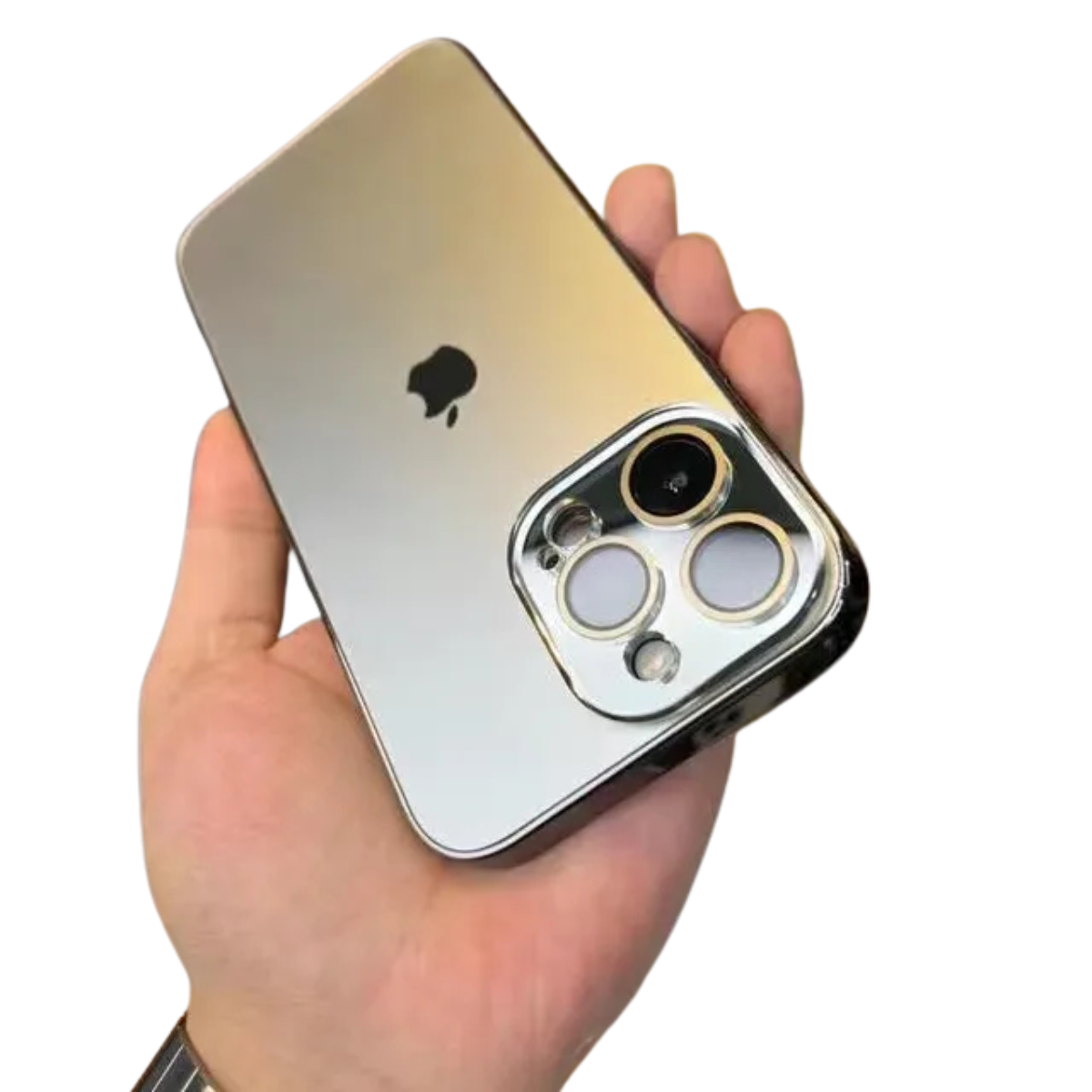 Elico [1+1 FREI] Galvanisierte Matte Acryl Gehärtetes Glas iPhone Schutzhülle