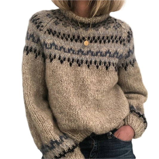 Chunky Fair Isle Strickpullover – Gemütlicher Winter-Look