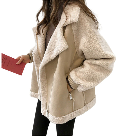 Eleganter Wildleder-Wintermantel für Damen – Nancy